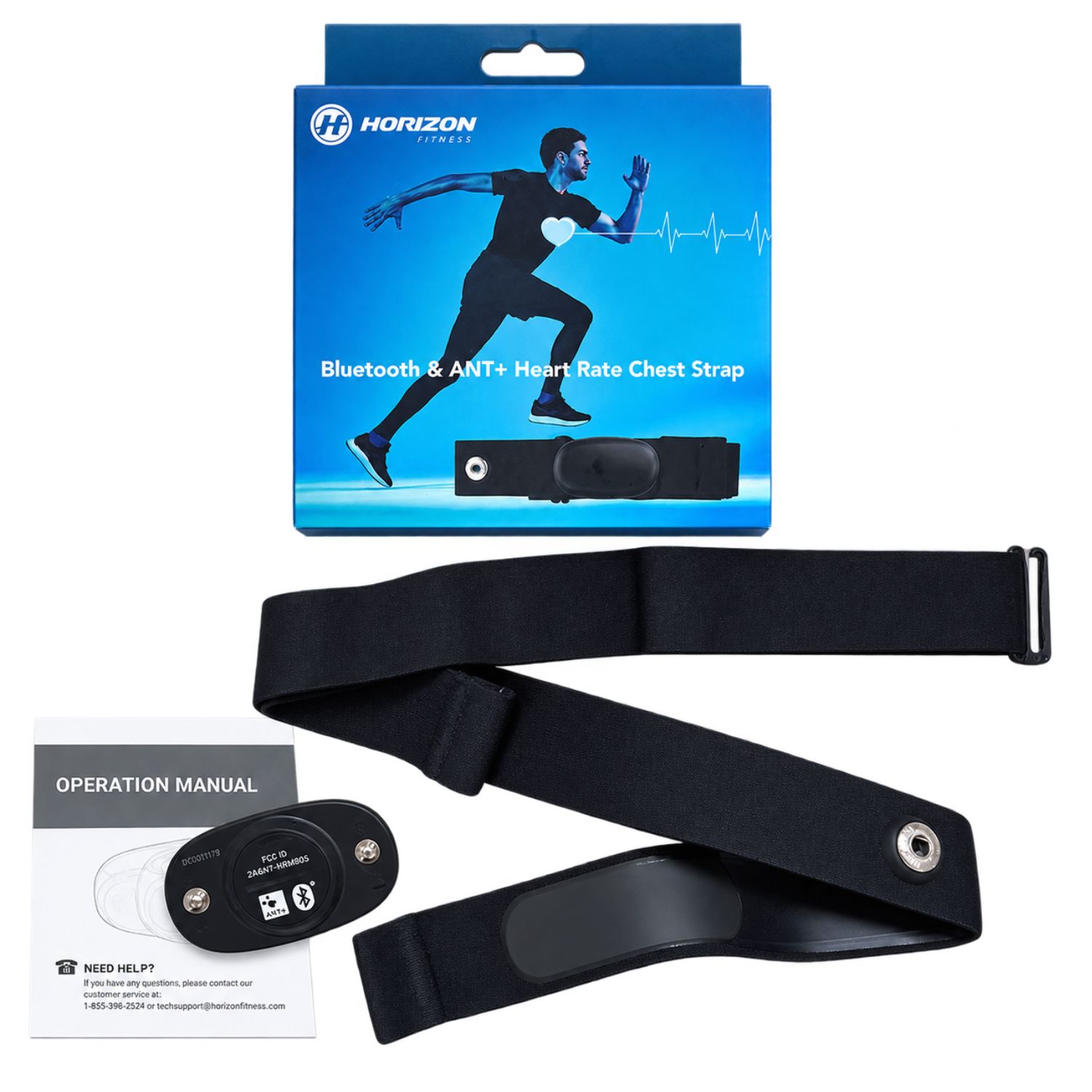 Horizon Fitness hrudný pás s Bluetooth a ANT+ vrátane snímača a balenia
